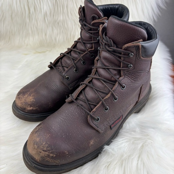 Red Wing Brown Leather Boots Lace up with Sturdy Sole size 11 Man - Picture 4 of 14